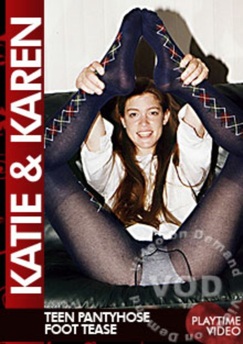 Katie & Karen TEEN Pantyhose Foot Tease