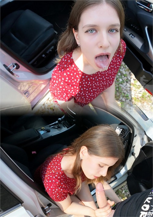 I Seduced My Driver – Gave Him a Sloppy Blowjob and Swallowed Every Drop