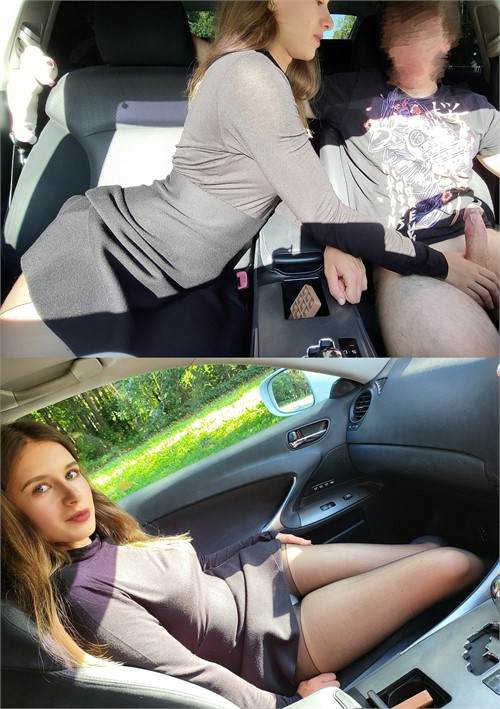 I couldn’t resist to stop on the closest parking and suck cock