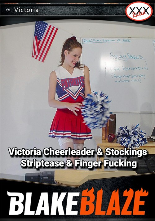 Victoria Cheerleader & Stockings Striptease & Finger Fucking