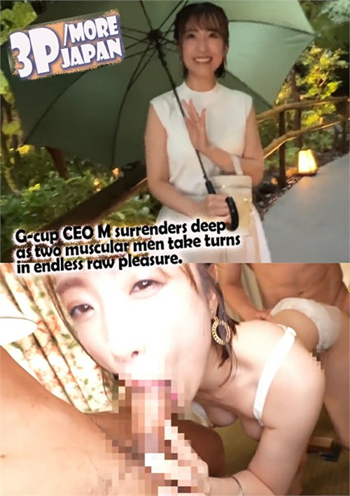 G-cup CEO M Surrenders Deep as Two Muscular Men Take Turns in Endless Raw Pleasure