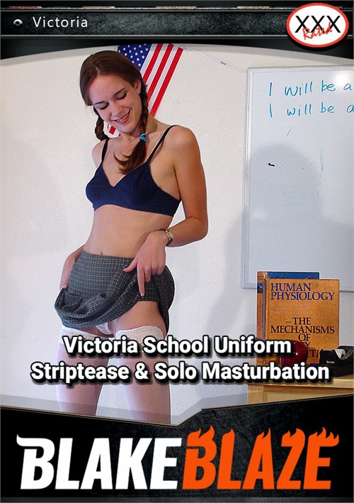 Victoria School Uniform Striptease & Solo Masturbation