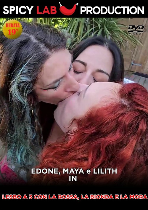 Lesbian threesome with redhead, blonde, and brunette