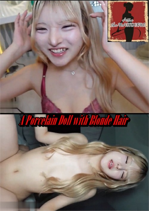 A Porcelain Doll with Blonde Hair