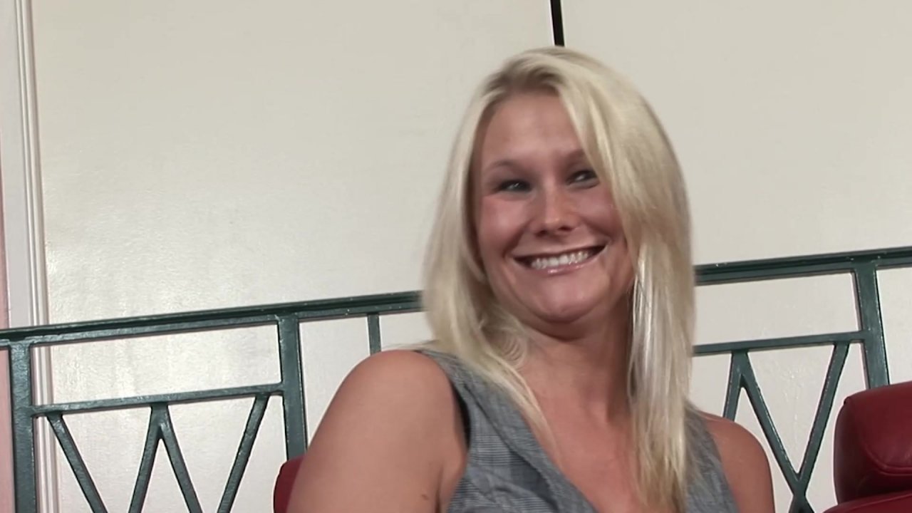 Stunning blonde lady from Germany gets her pussy destroyed