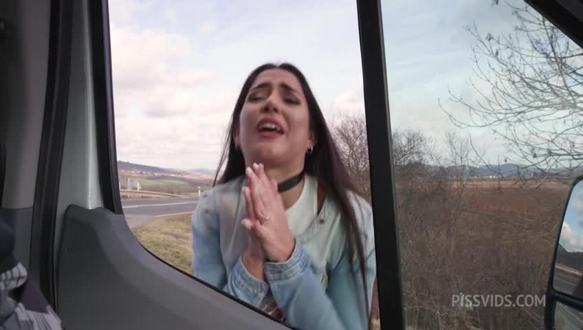 Hitch-hiking wet, 6on1, Nuria Millan, BWC, ATM, DAP, Deepthroat, Gapes, ButtRose, Pee Drink/Cocktail/Shower, Cum in Mouth, Swallow